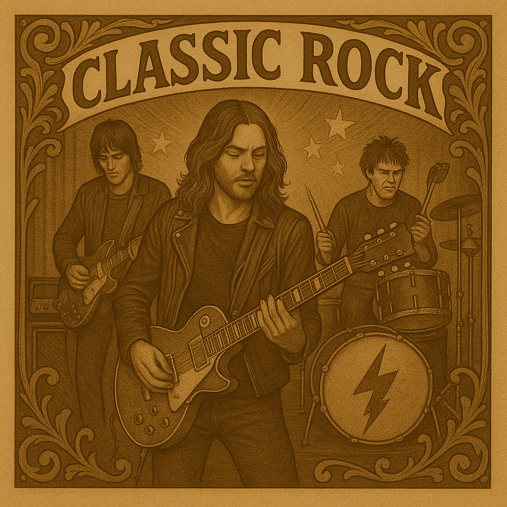 Classic Rock music collage Classic Rock genre spotlight