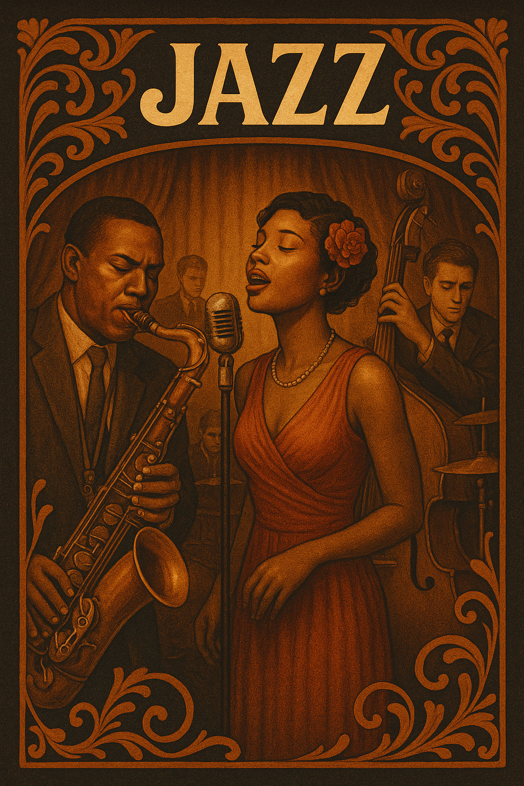 Jazz music collage Jazz genre spotlight