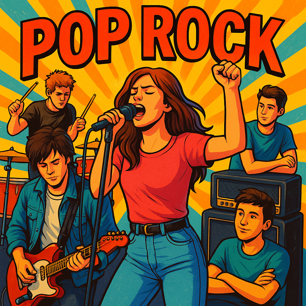 Pop Rock music collage Pop Rock genre spotlight